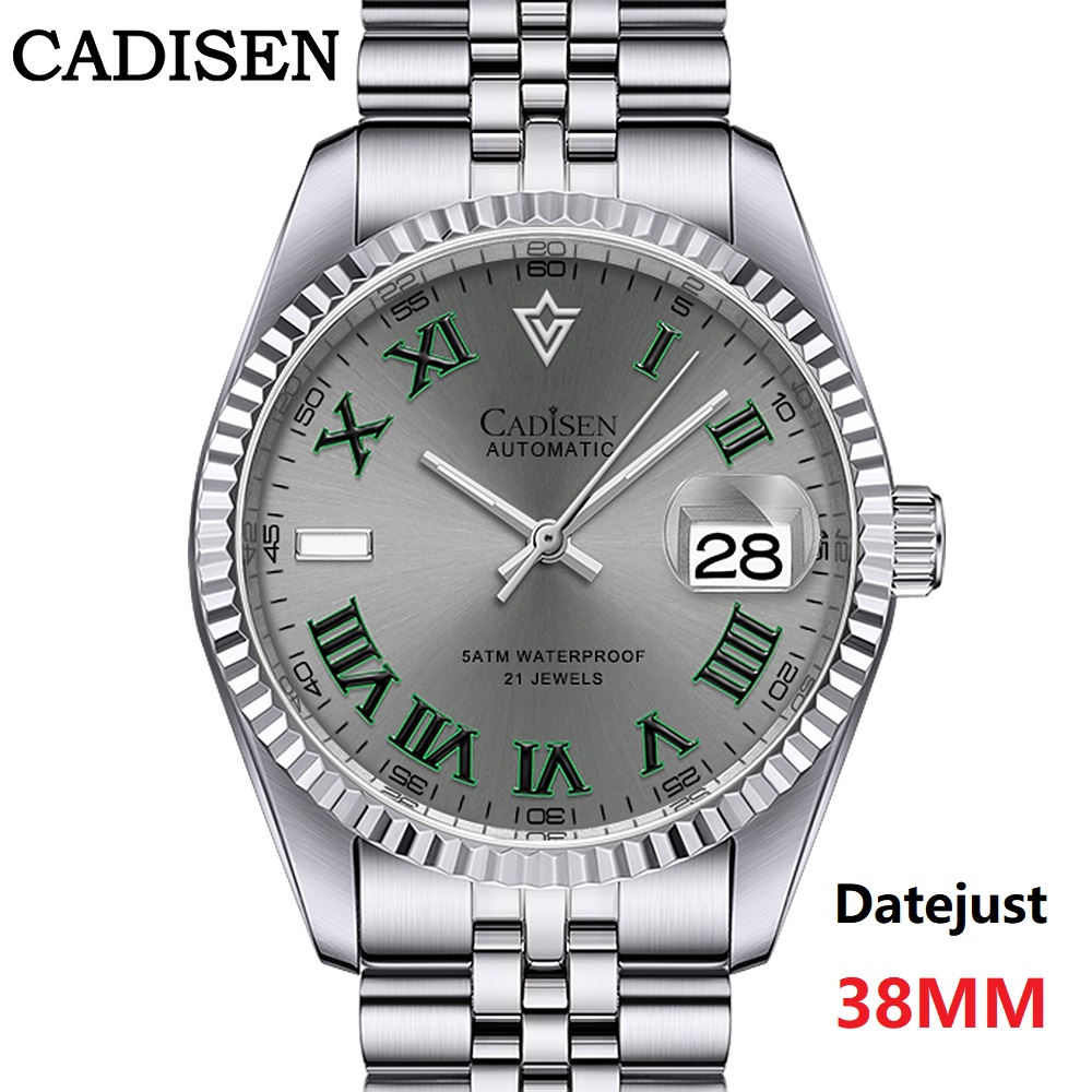 Paper Weight Crystal - CADISEN 38MM Men's Automatic Mechanical Watch