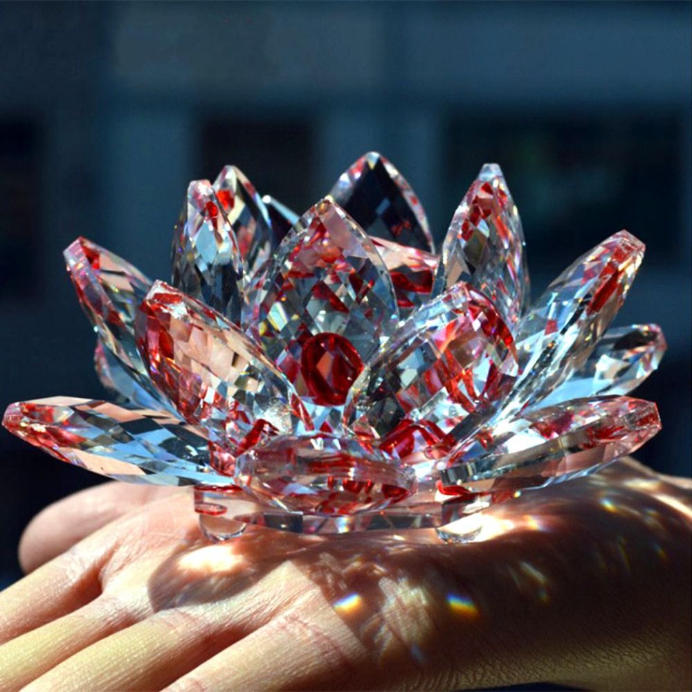 60-140mm Crystal Lotus Flower  - Paper Weight Crystal review and price